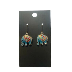 ELEPHANT MULTIPLE COLOR SPARKLE EARRINGS